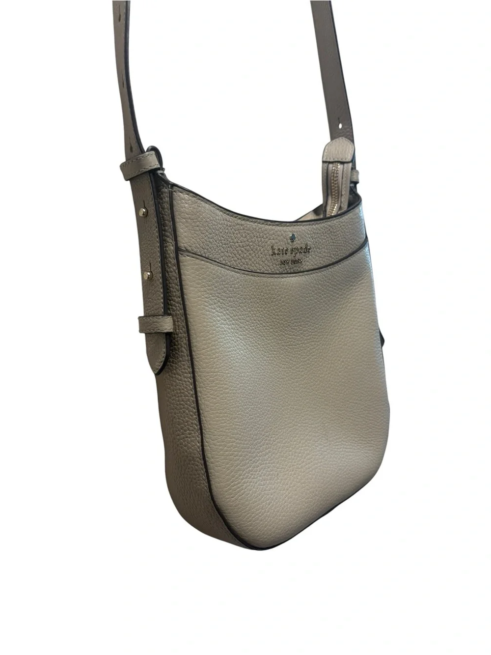 kate spade cream pebbled leather crossbody bag